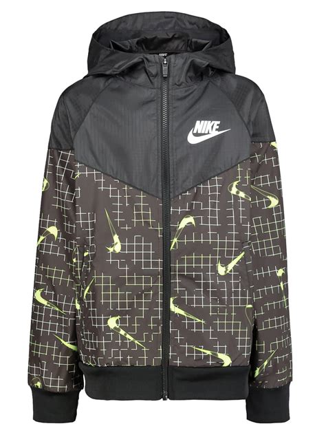 nike windrunner übergangsjacke in schwarz|kids Nike windrunner jacket.